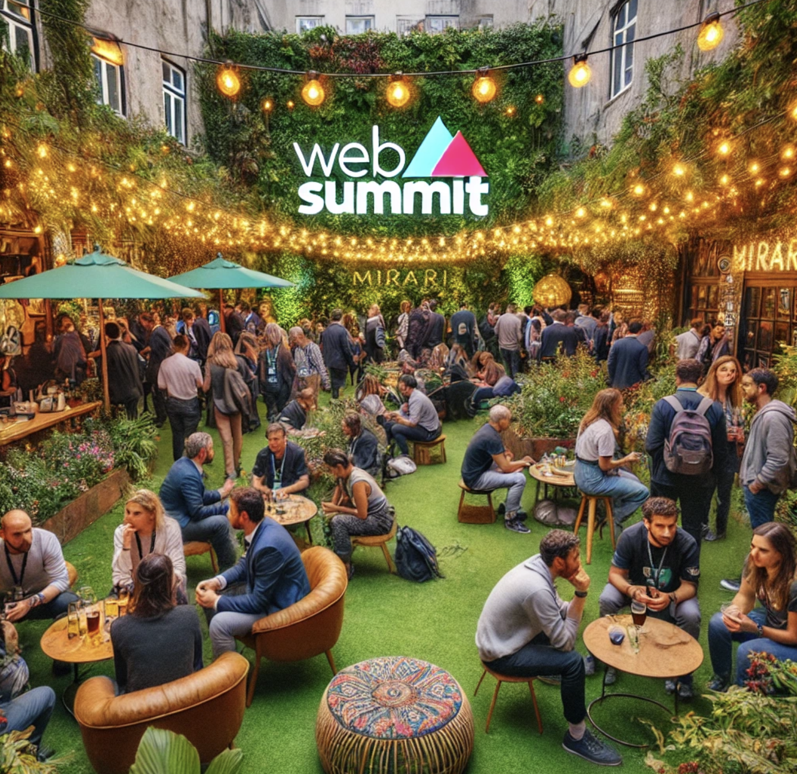 Websummit Warm Up Hidden Garden event